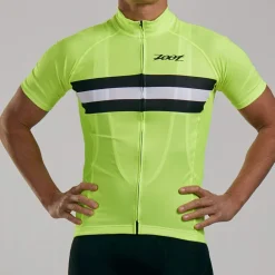 Mens Core+ Cycle Jersey - Safety Yellow