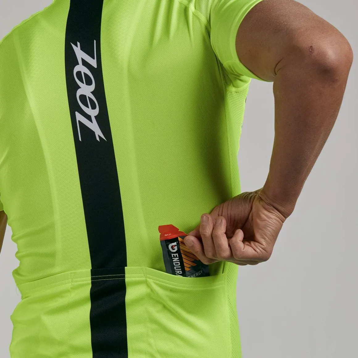 Mens Core+ Cycle Jersey - Safety Yellow