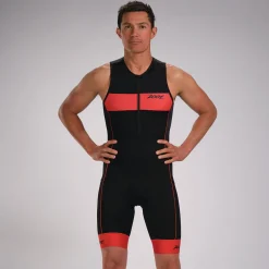 Mens Core+ Tri Racesuit - Cardinal