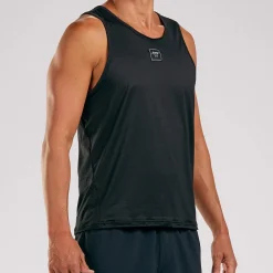 Men's Elite Run Singlet - Black
