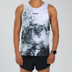 Men's Elite Run Singlet - White Hot