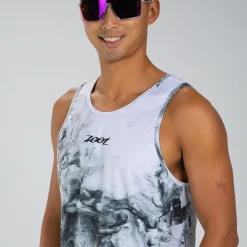 Men's Elite Run Singlet - White Hot