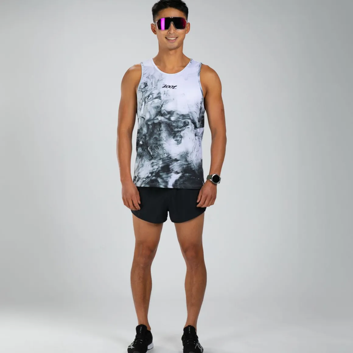 Men's Elite Run Singlet - White Hot