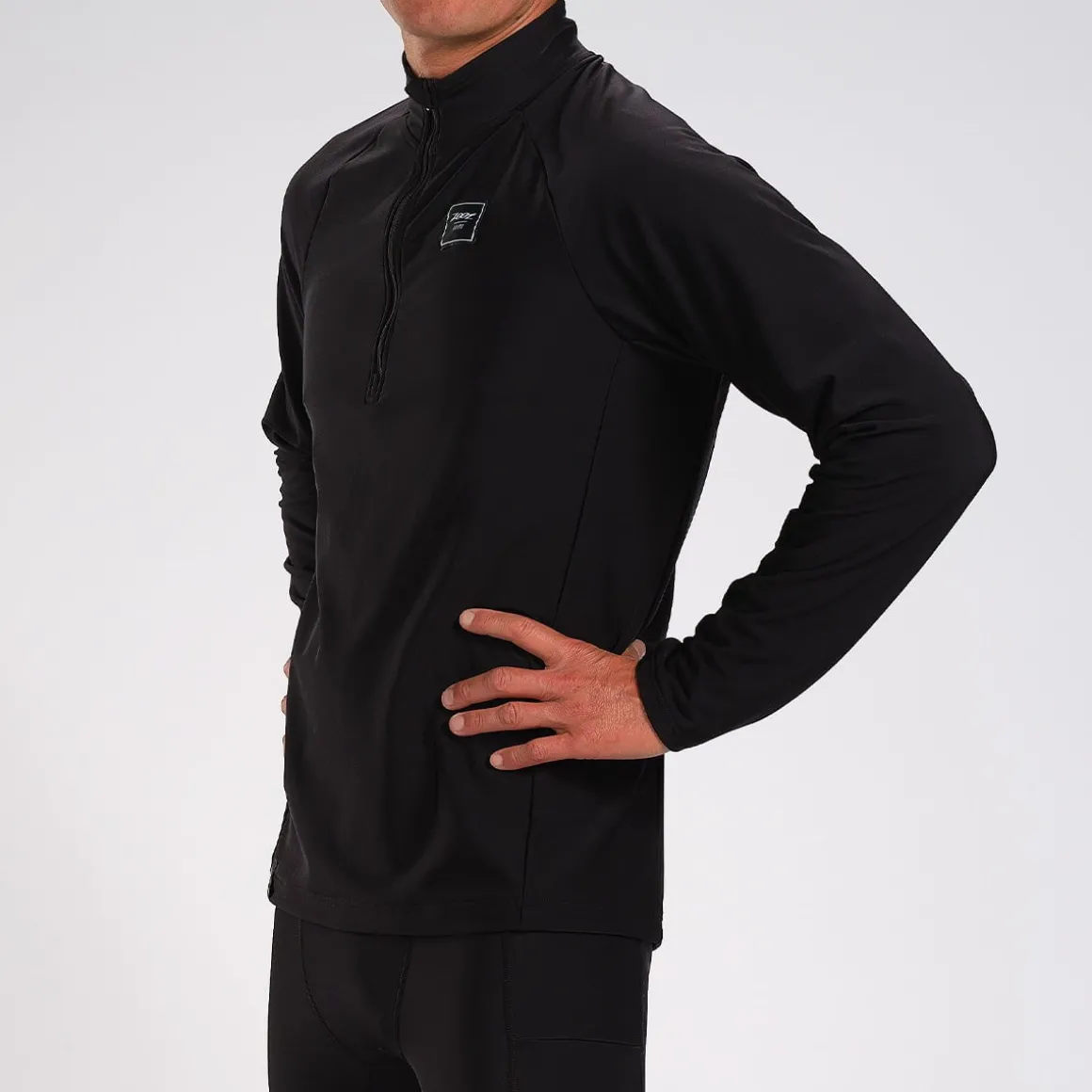Men's Elite Run Thermo 1/2 Zip - Black