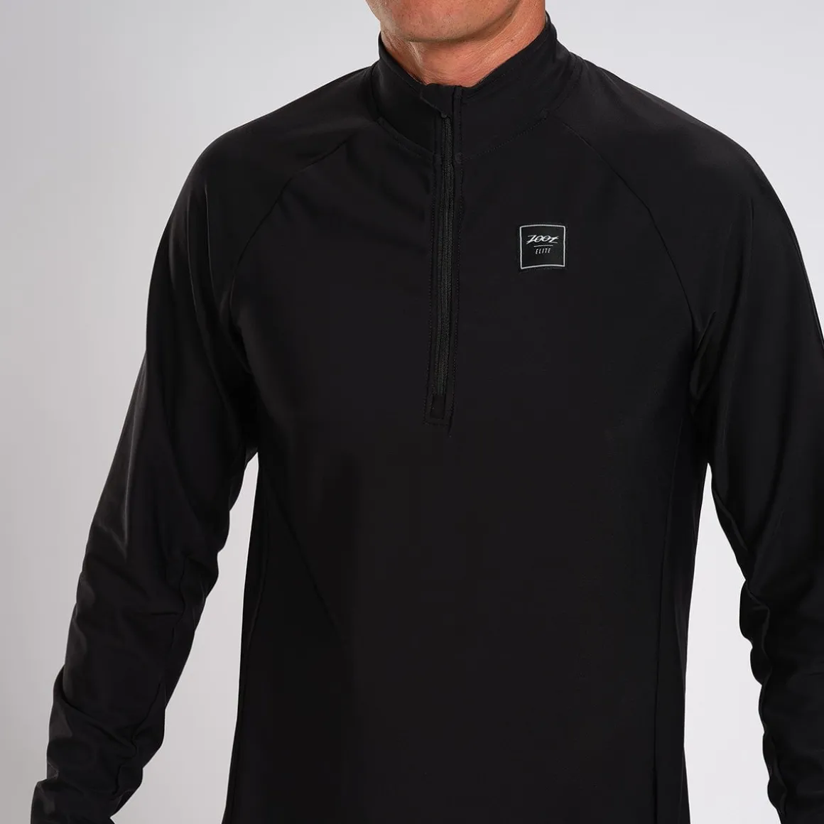 Men's Elite Run Thermo 1/2 Zip - Black