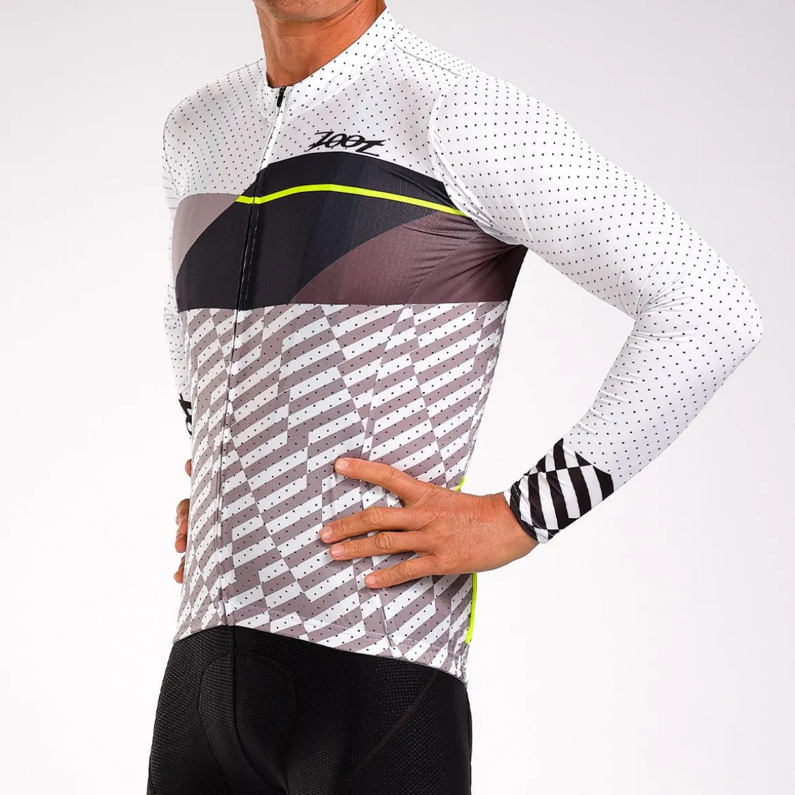 Men's Ltd Cycle Sun Stop Ls Jersey - White