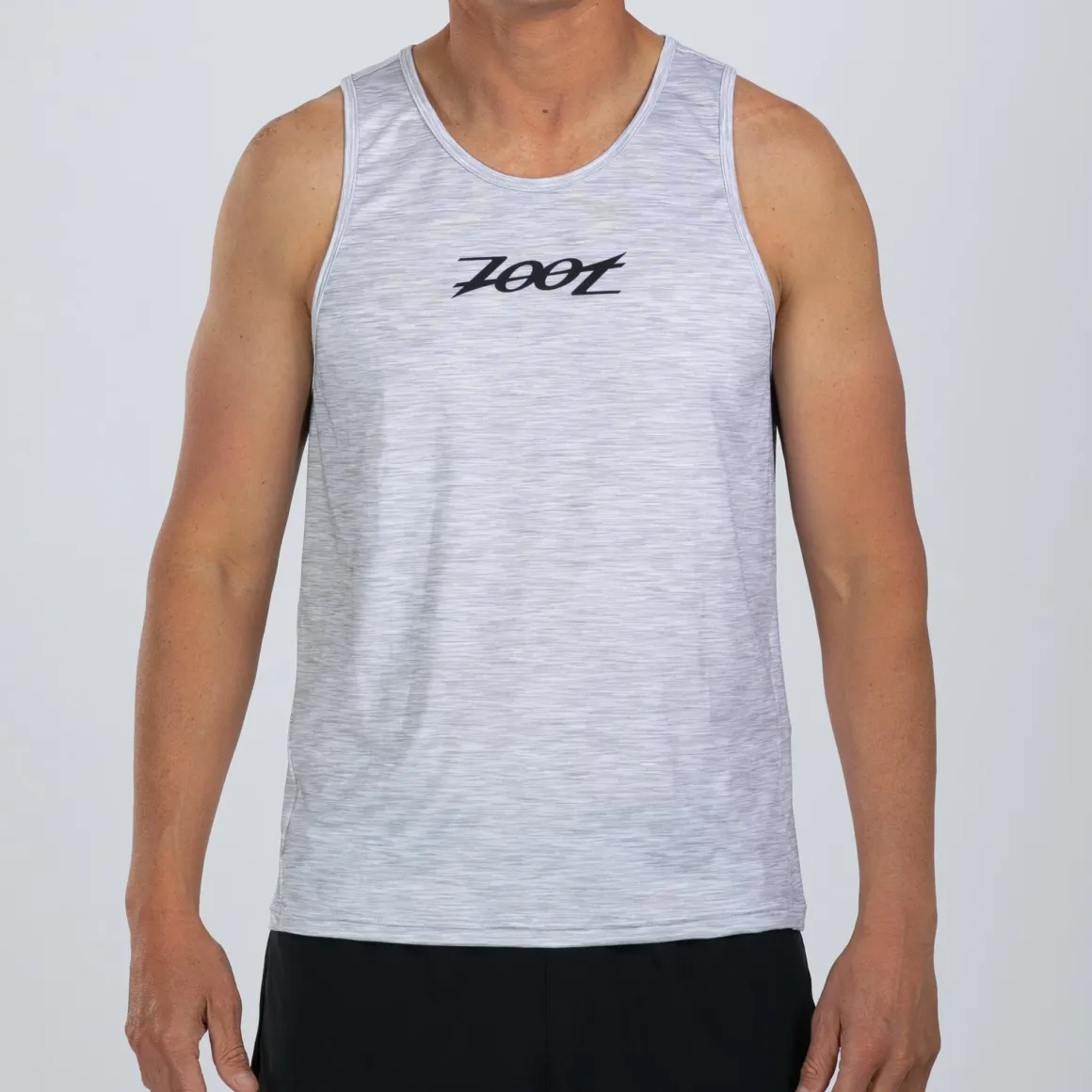 Men's Ltd Run Singlet - Heather Gray
