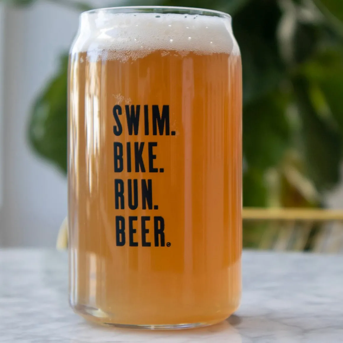 Swim Bike Run Beer - Glass