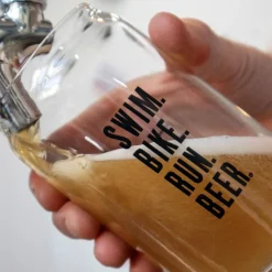 Swim Bike Run Beer - Glass