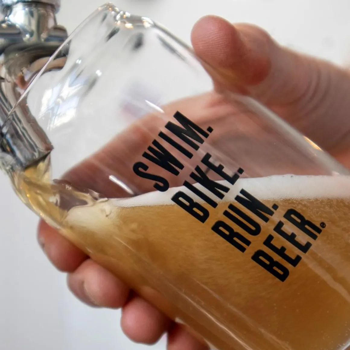 Swim Bike Run Beer - Glass