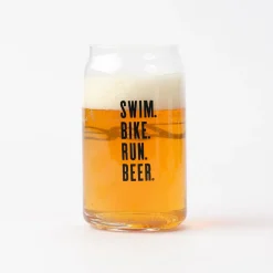 Swim Bike Run Beer - Glass