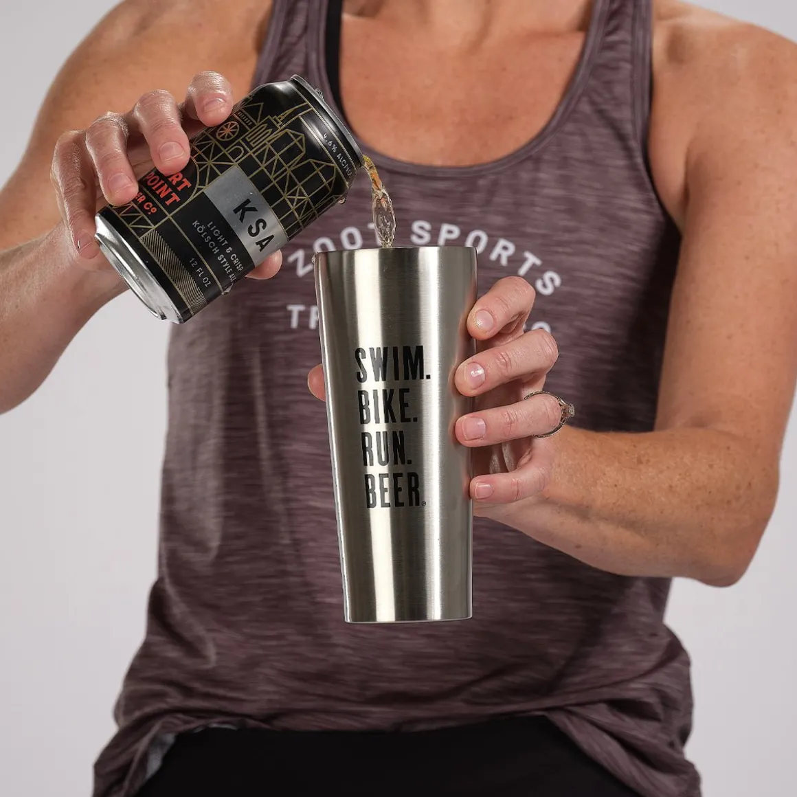 Swim Bike Run Beer - Stainless Steel