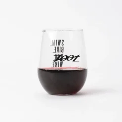 Swim Bike Run Wine - Glass