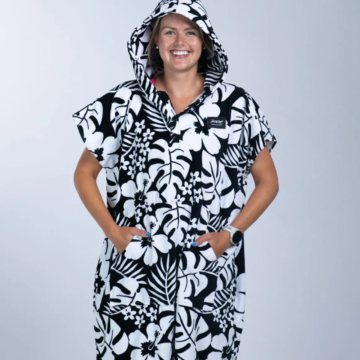 Transition Poncho - Hibiscus