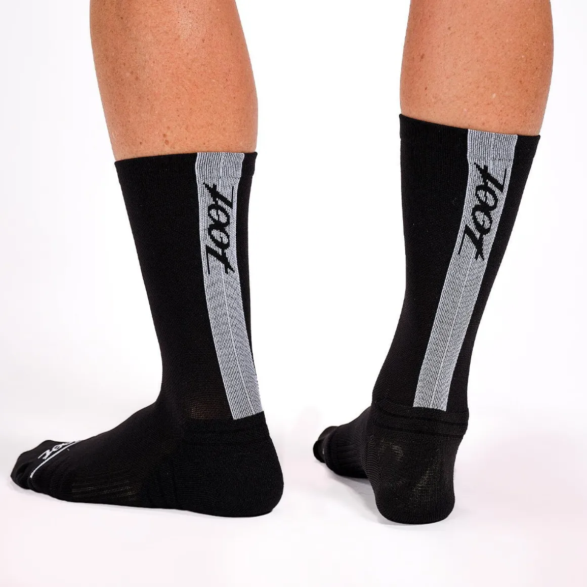 Unisex 6" Sock - Black/White