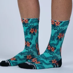 Unisex 6" Sock - Mint Hula