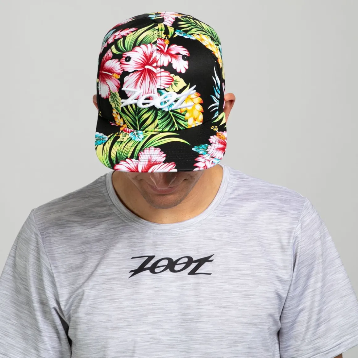 Unisex Flat Bill - Black Floral
