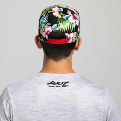 Unisex Flat Bill - Black Floral