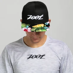 Unisex Flat Bill - Black/Black Floral Bill