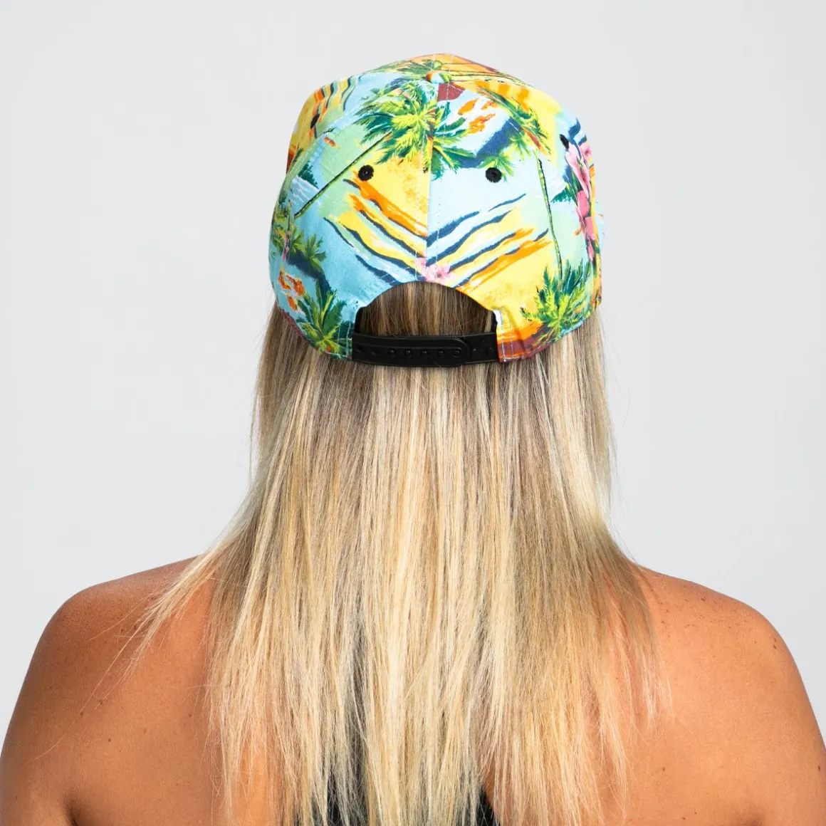 Unisex Flat Bill - Yellow Floral