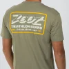 Unisex Shop Badge Tee - Light Olive