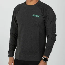 Unisex Sunset Terry Crewneck - Charcoal Heather