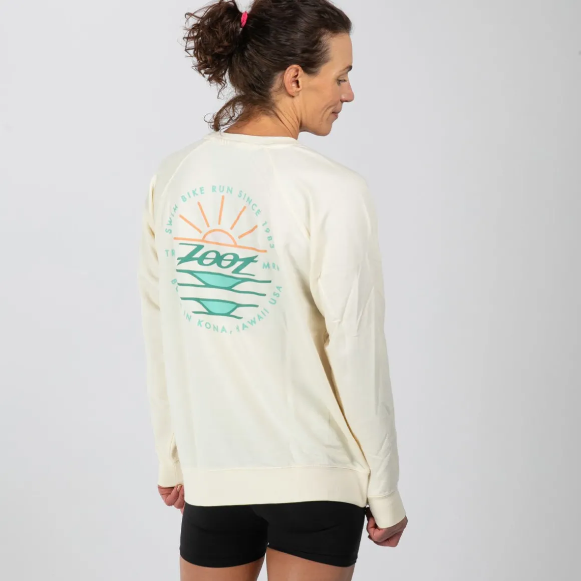 Unisex Sunset Terry Crewneck - Bone