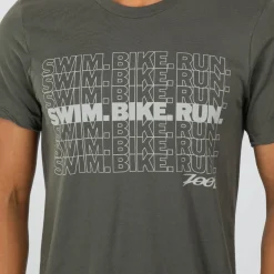 Unisex Swim Bike Run Tee - Army