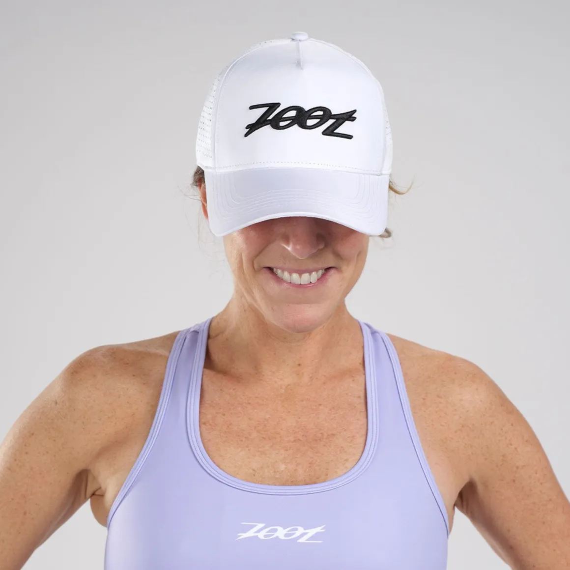 Unisex Tech Curved Bill Hat - White