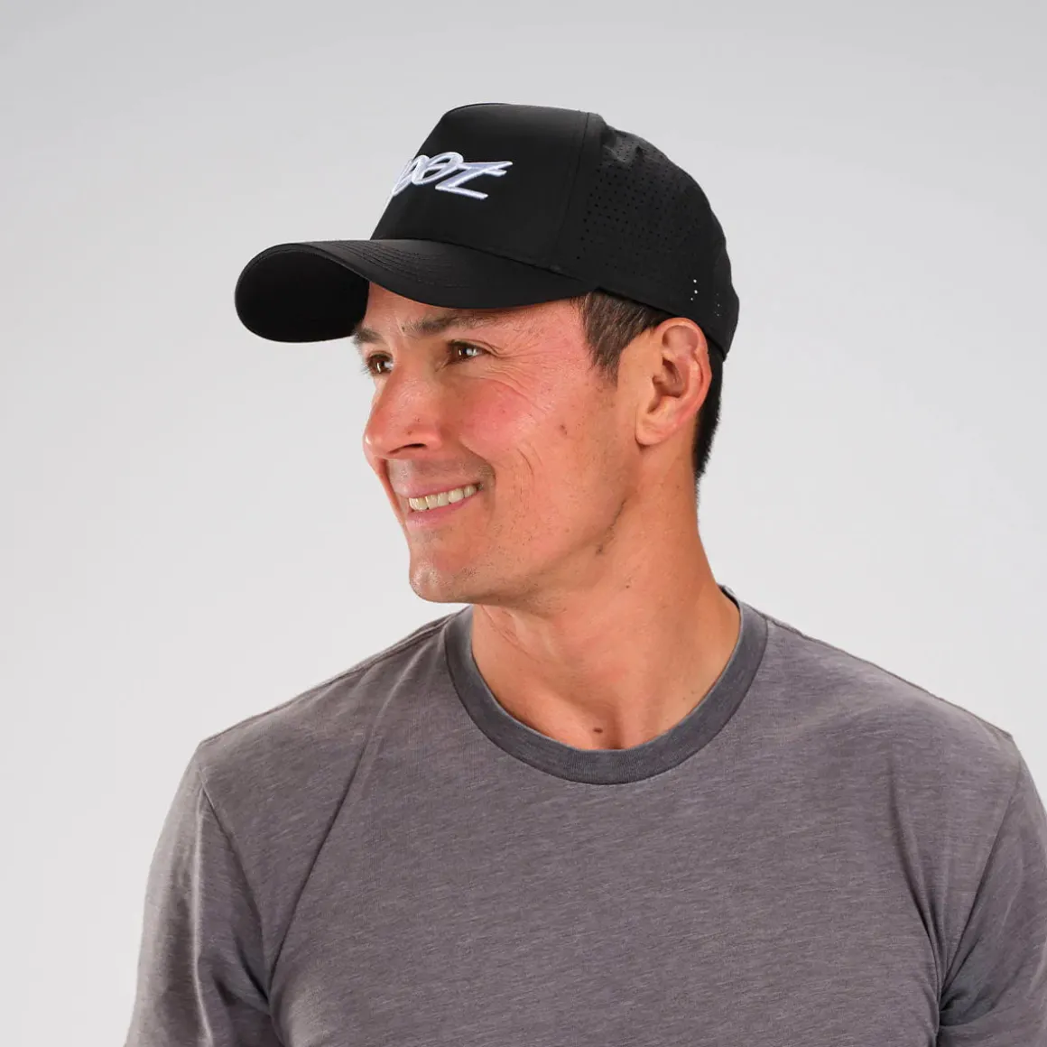 Unisex Tech Curved Bill Hat - Black