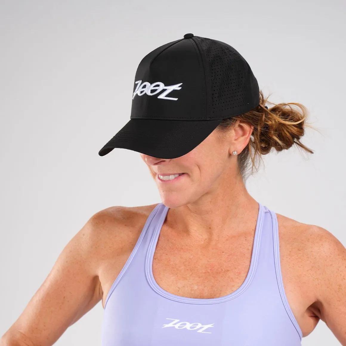 Unisex Tech Curved Bill Hat - Black