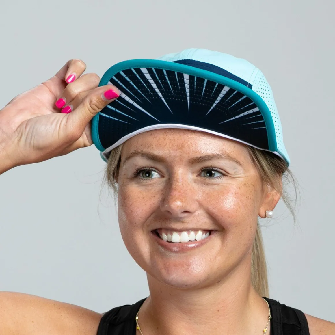 Unisex Tech 5-Panel Hat - Blue Burst