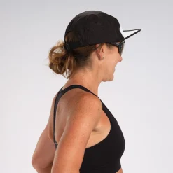 Unisex Tech 5-Panel Hat - Black/White