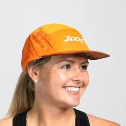 Unisex Tech 5-Panel Hat - Orange Aloha