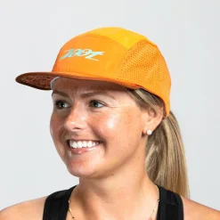 Unisex Tech 5-Panel Hat - Orange Aloha