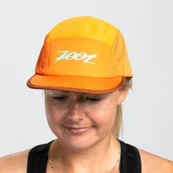 Unisex Tech 5-Panel Hat - Orange Aloha