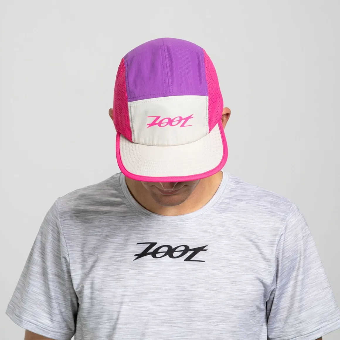 Unisex Tech 5-Panel Hat - Pink Aloha