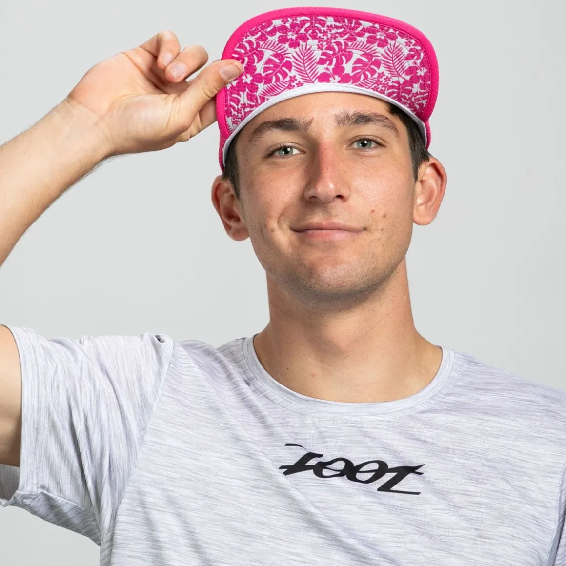 Unisex Tech 5-Panel Hat - Pink Aloha