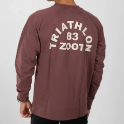 Unisex Triathlon Arch Terry Crewneck - Port