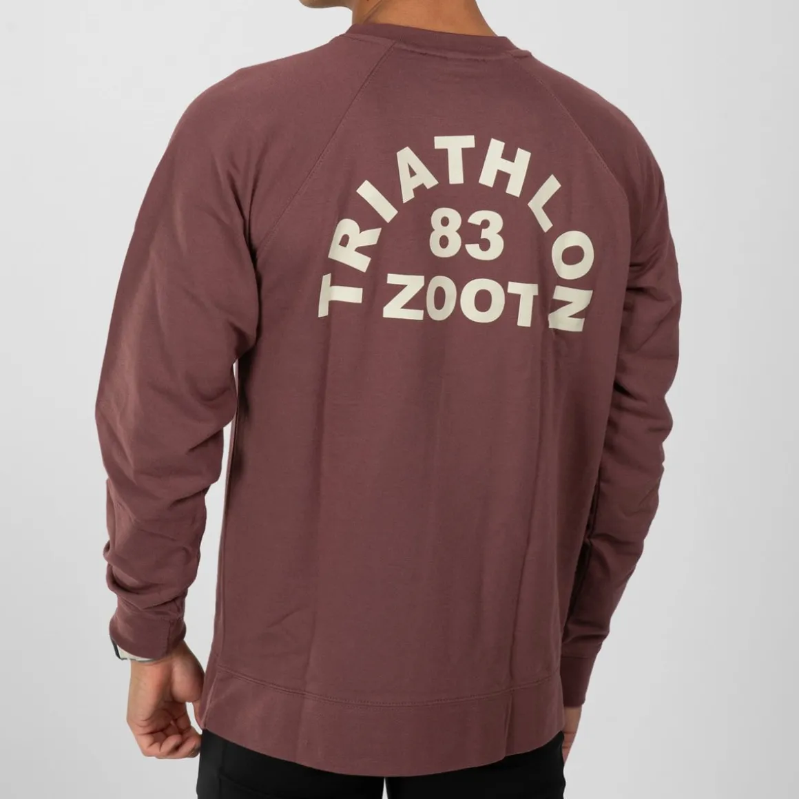Unisex Triathlon Arch Terry Crewneck - Port