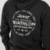 Unisex Triathlon Stamp Hoodie - Black