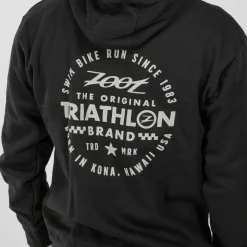 Unisex Triathlon Stamp Hoodie - Black