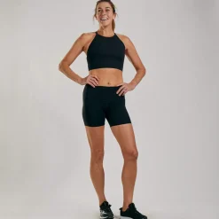 Women's Elite Run Crop - Black