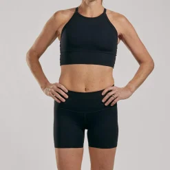 Women's Elite Run Crop - Black