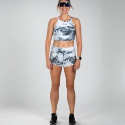 Women's Elite Run Crop - White Hot