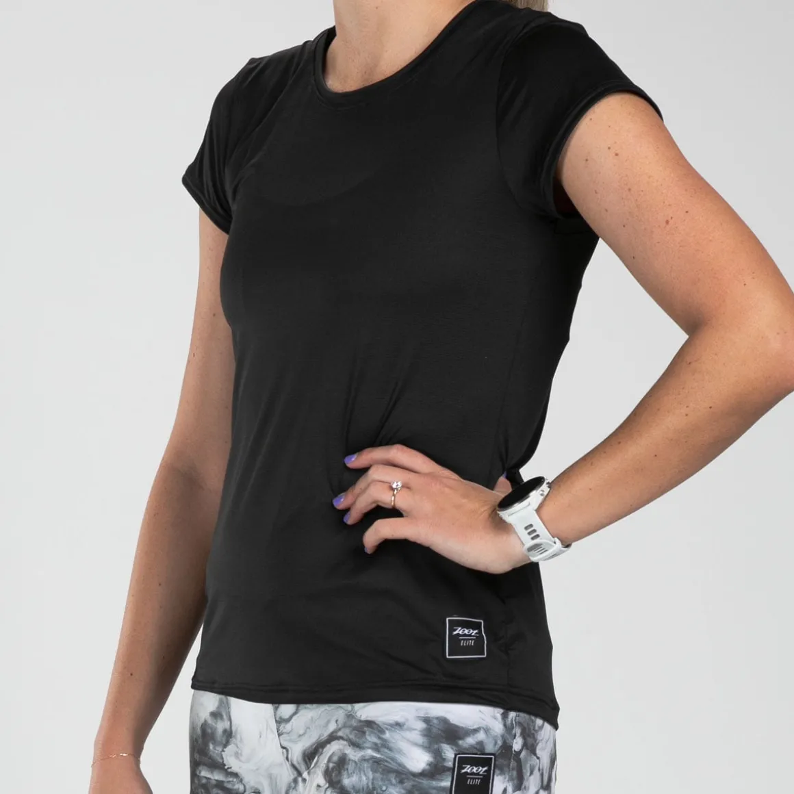 Women's Elite Run Tee - Black