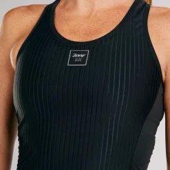 Women's Elite Tri Racerback - Black