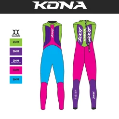 Women's Kona Sleeveless 2.0 Wetsuit - Pink Flora