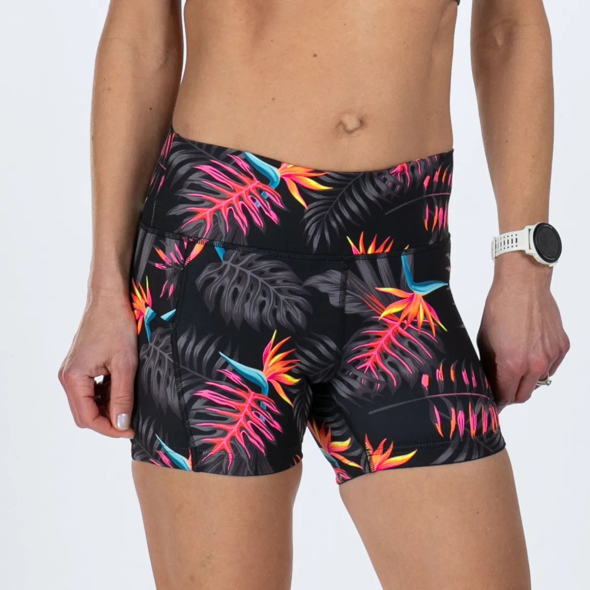 Women's Ltd Run 4" Pulse High-Rise Short - Tropical Magic