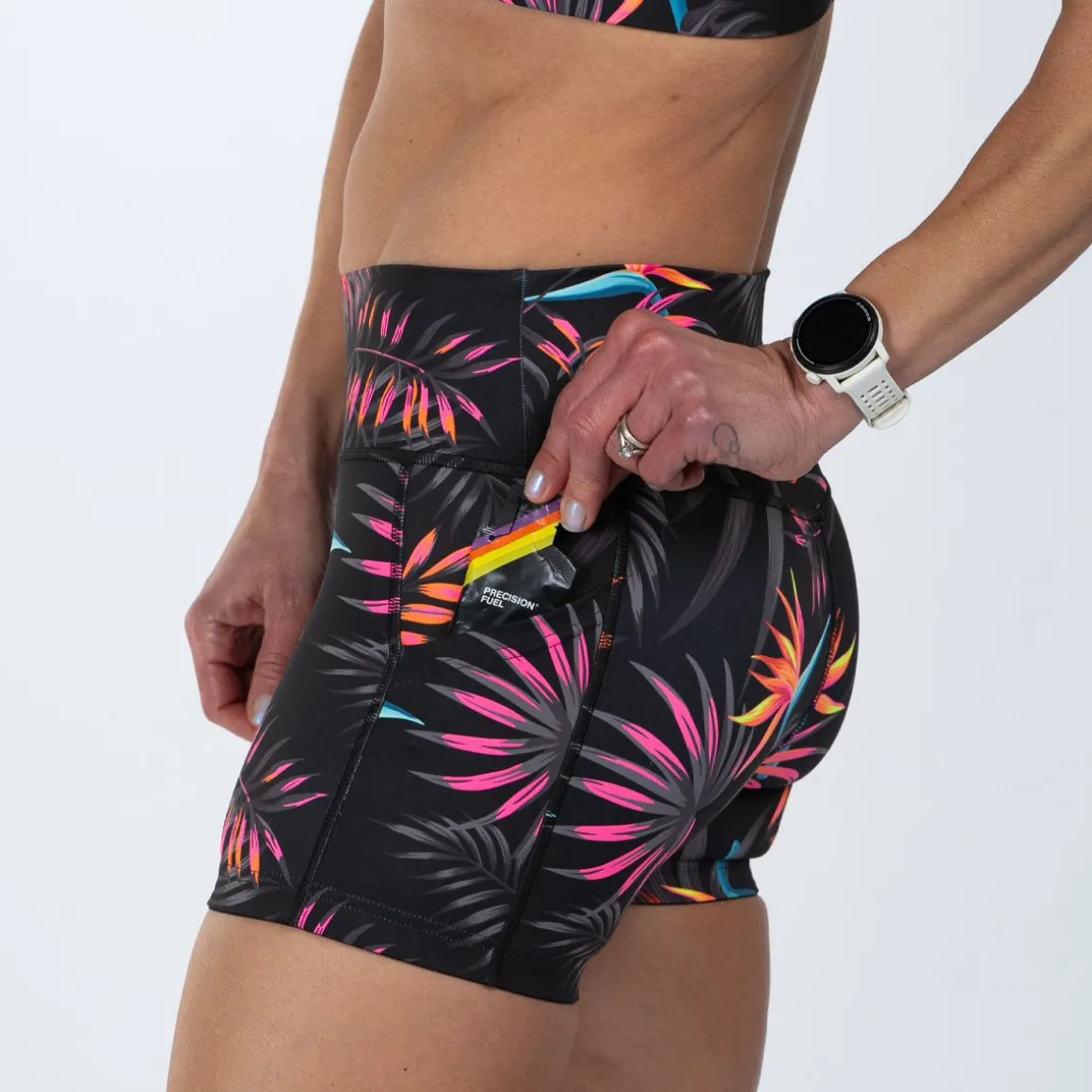 Women's Ltd Run 4" Pulse High-Rise Short - Tropical Magic